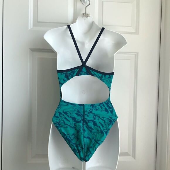 Sporti Light Wave Thin Strap One Piece Swimsuit Size 32 - Picture 9 of 11